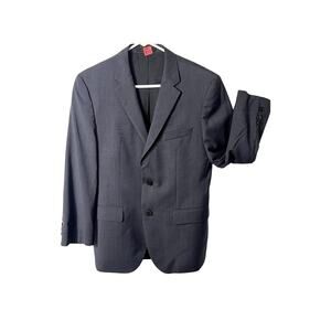 Hugo Boss BOSS Blazer Mens 38S Blue Super 100 Wool Sport Coat Tailored Modern